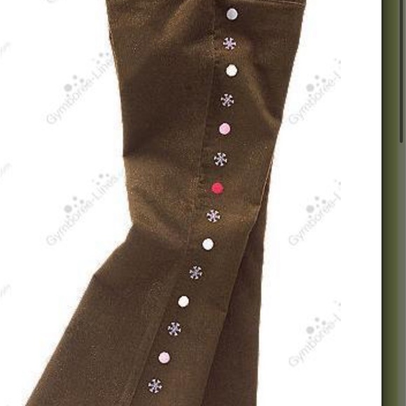 NWT Gymboree Winter Snowflake brown corduroy sparkle snowflake dot Pants Size 10 - Picture 4 of 15
